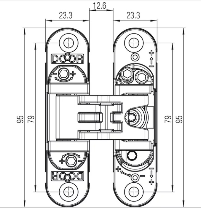 KUBICA K6700: Concealed Door Hinge Up to 70 kg | Qetaat.com